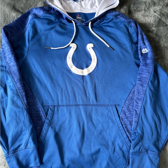 Men's Majestic Indianapolis Colts Armor Hoodie. (THERMA BASE) Majestic - Picture 9 of 12